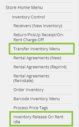 inventory lock store menu